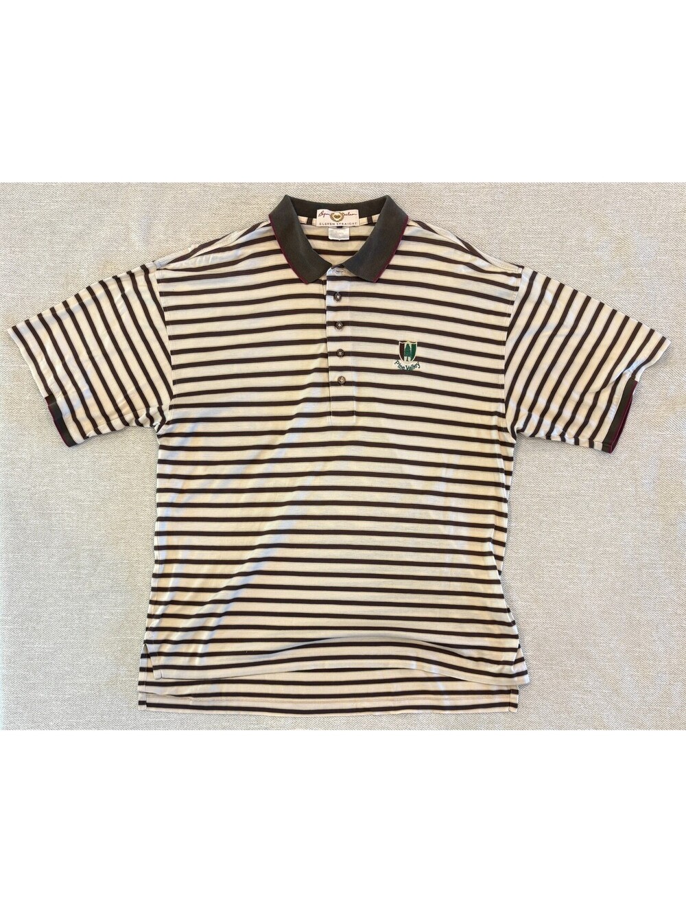 Rare Byron Nelson Eleven Straight Pine Valley Golf Polo Short Sleeve Shirt Sz Lg